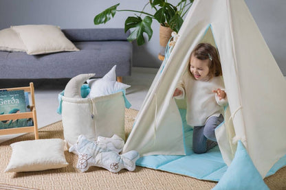 Kids Tipi Tent - Blue Oasis