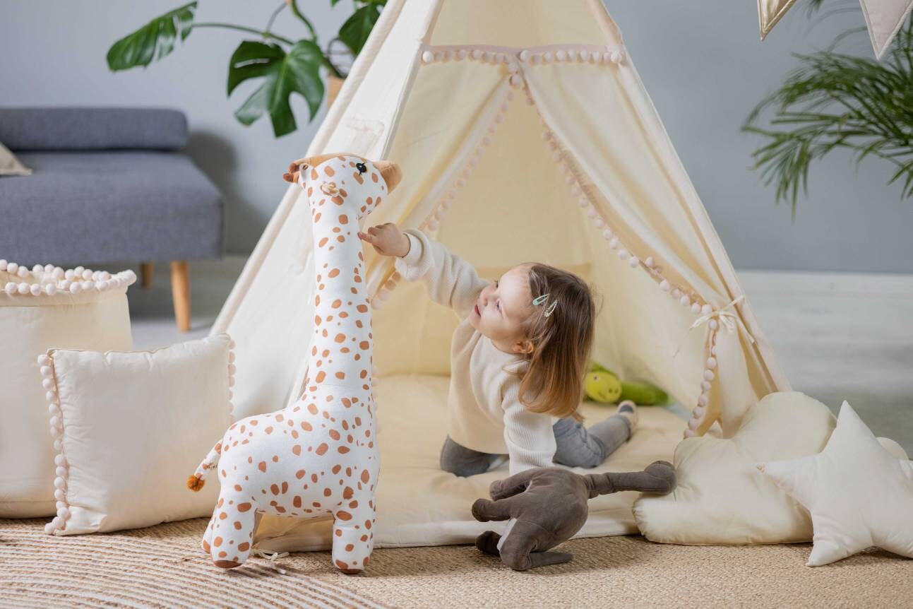 cream Tipi Tent | Tipi Tent for Kids | Kids Tipi Tent | Tipi Tent for Babies and Toddlers | Cream Tent | Tipi Tent | 