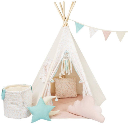 Flowers Tipi Tent | Tipi Tent Pink | Tipi Tent for Kids | Kids Tipi Tent | Tipi Tent for Babies and Toddlers | Pink Tent with Flowers | Tipi Tent | Tipi Tent for Girls | 