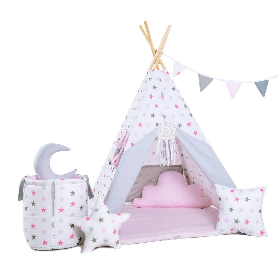 Kids Tipi Tent - Colourful Stars