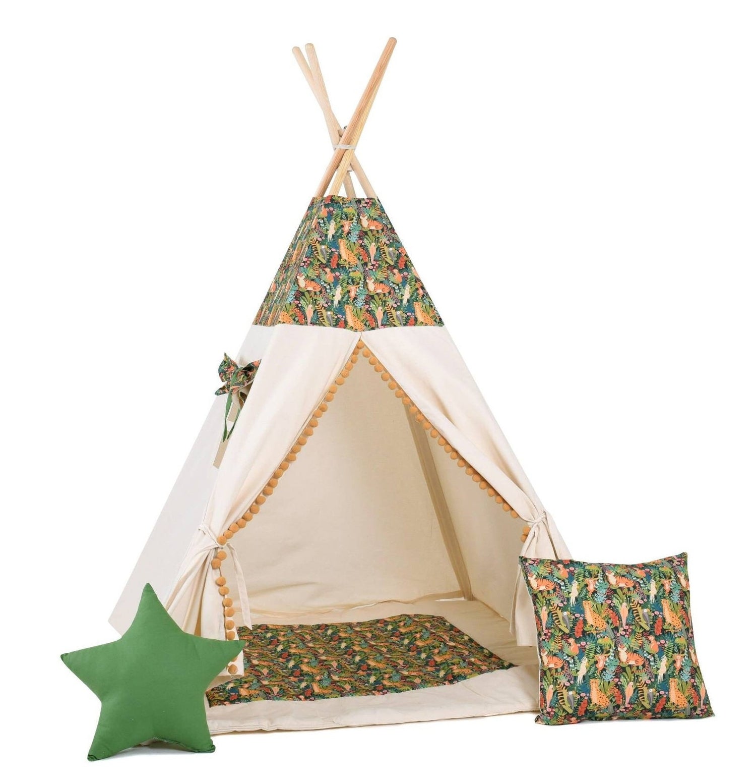 Jungle Tipi Tent | Tipi Tent Jungle | Jungle Tent | Tipi Tent for Kids | Kids Tipi Tent | Tipi Tent for Babies and Toddlers | JUNGLE Tipi Tent for Boys &amp; Girls | 