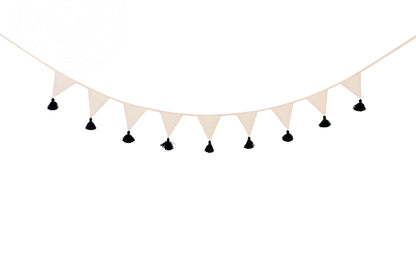 Kids Tipi - Cream &amp; Black Tassels