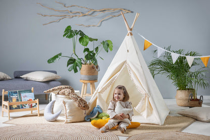 Kids Tipi Tent - Creamy Cloud