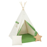 Green Tipi Tent | Green & Cream Tipi | Tipi Tent for Kids | Kids Tipi Tent | Tipi Tent for Babies and Toddlers | Cream Tent | Tipi Tent |